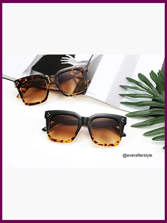 Retro Square Sunglasses Gradient Lens UV 400 Protection Polarized
